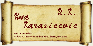 Una Karašićević vizit kartica